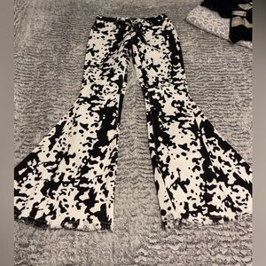 Stylish Cow Print Flared Pants